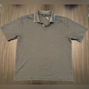 Men’s Claiborne Geometric Pattern POLO Shirt Sz L